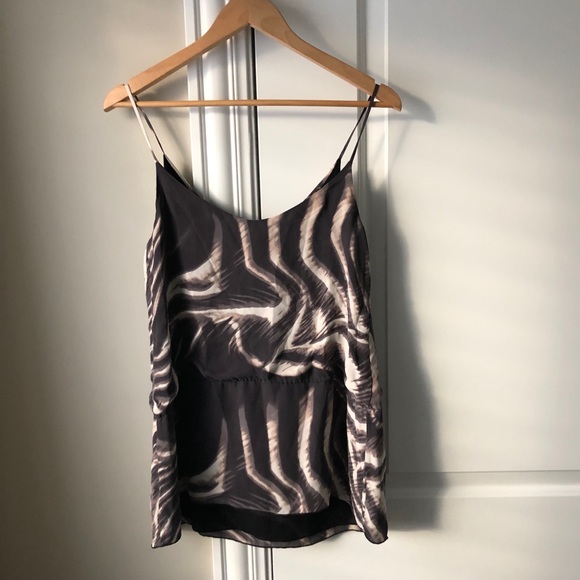 Exclusive for Intermix Zebra Spaghetti Strap Top - Picture 2 of 3